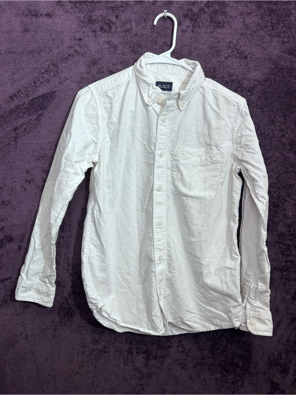 Place Boy’s White Button-Down Casual Shirt